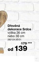 Dřevěná dekorace Srdce