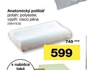 Anatomický polštář