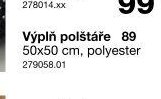 Výplň polštáře 50x50 cm, polyester