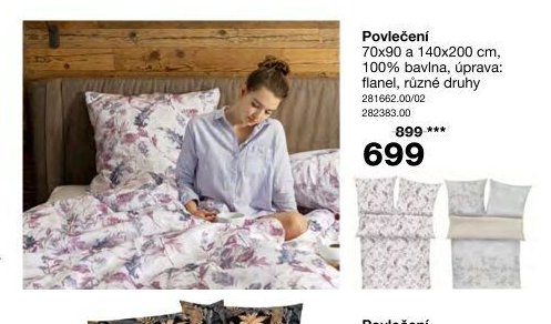 Povlečení 70x90 a 140x200 cm, 100% bavlna, úprava: flanel