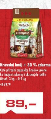Kravský hnůj + 30 % zdarma