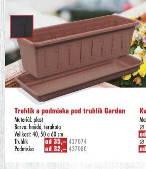 Truhlík a podmiska pod truhlík Garden