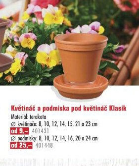 Květináč a podmiska pod květináč Klasik