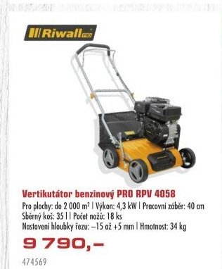 Vertikutátor benzinový PRO RPV 4058