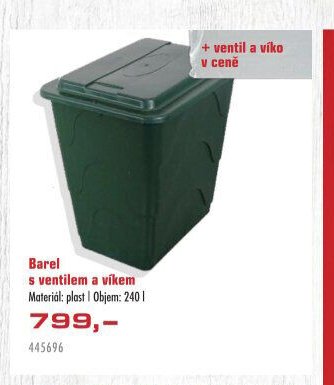 Barel s ventilem a víkem