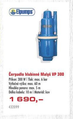 Čerpadlo hlubinné Malýš VP 300