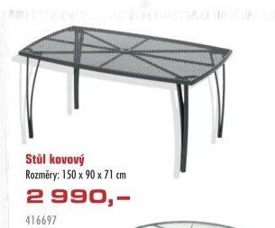 Stůl kovový