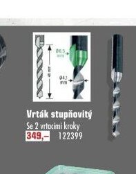 Vrták stupňovitý