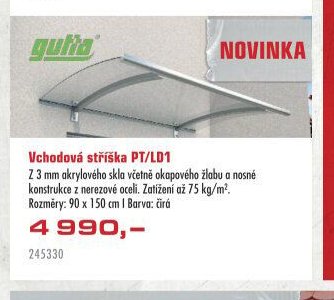 Vchodová stříška PT/LD1
