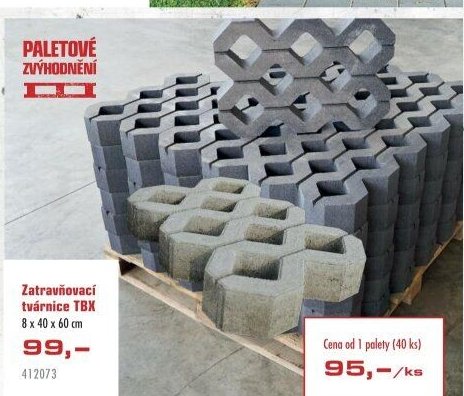 Zatravňovací tvárnice TBX 8x40x60 cm