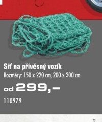 Síť na přívěsný vozík