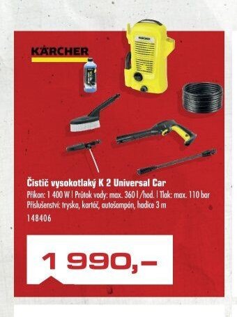 Čistič vysokotlaký K 2 Universal Car