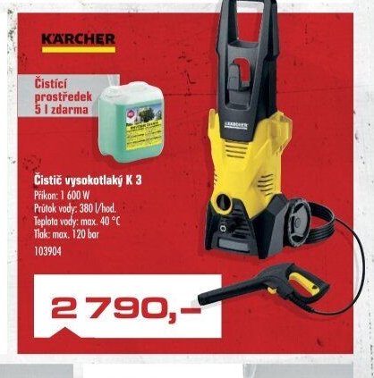 Čistič vysokotlaký K 3