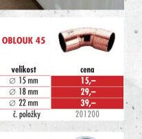 Oblouk 45