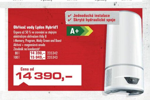 Ohřívač vody Lydos Hybrid1