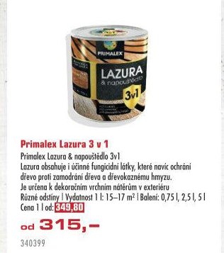 Primalex Lazura 3 v 1