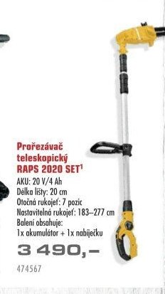 Prořezávač teleskopický RAPS 2020 SET