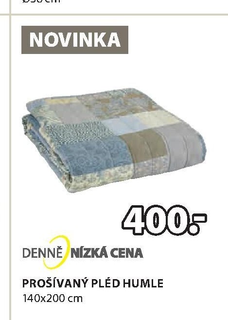 PROŠÍVANÝ PLÉD HUMLE