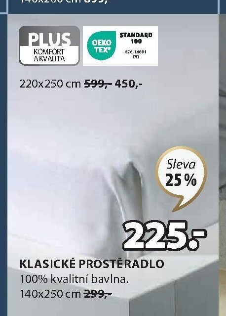 KLASICKÉ PROSTĚRADLO