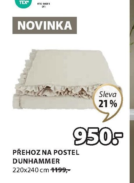 PŘEHOZ NA POSTEL DUNHAMMER