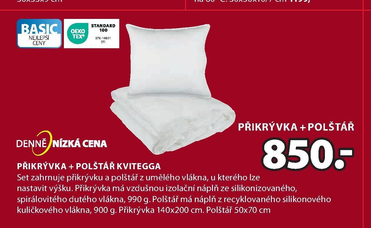 PŘIKRÝVKA + POLŠTÁŘ KVITEGGA