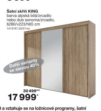 Šatní skříň KING