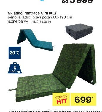 Skládací matrace SPIRALY
