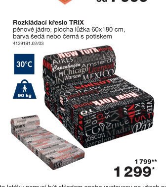 Rozkládací křeslo TRIX