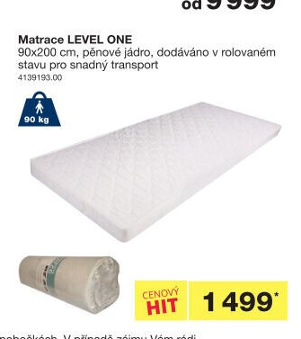 Matrace LEVEL ONE
