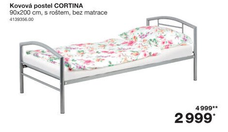 Kovová postel CORTINA