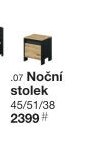 Noční stolek 45/51/38