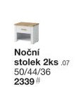 Noční stolek 2ks 50/44/36