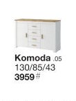 Komoda 130/85/43