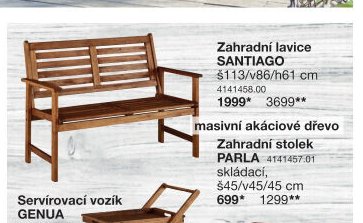 Zahradní lavice SANTIAGO