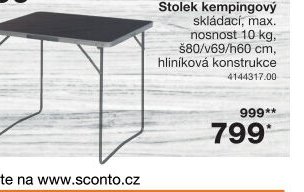 Stolek kempingový