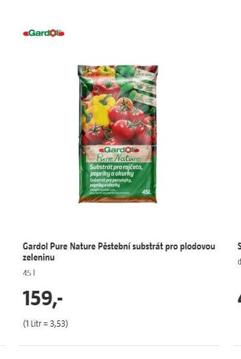 Gardol Pure Nature Pěstební substrát pro plodovou zeleninu