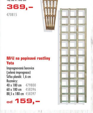 Mříž na popínavé rostliny Yota