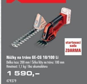 Nůžky na trávu GE-CG 18/100 Li