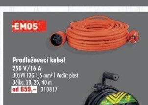 Prodlužovací kabel 250 V/16 A