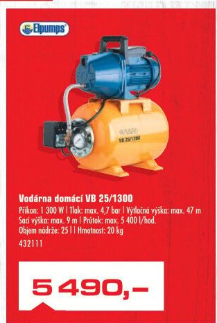 Vodárna domácí VB 25/1300