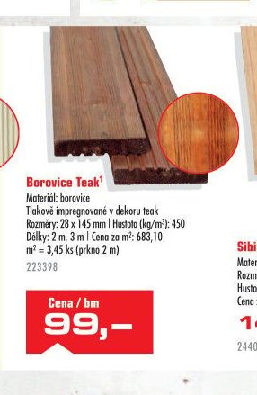 Borovice Teak