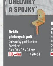 Držák plotových polí