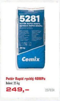 Potěr Rapid rychlý 40MPa
