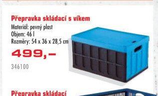 Přepravka skládací s víkem