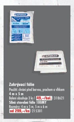 Zakrývací fólie