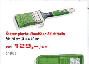 Štětec plochý WoodStar 3K držadlo