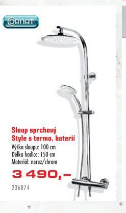 Sprchový sloup Style s termo. baterií