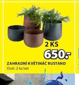 ZAHRADNÍ KVĚTINÁČ RUSTAND