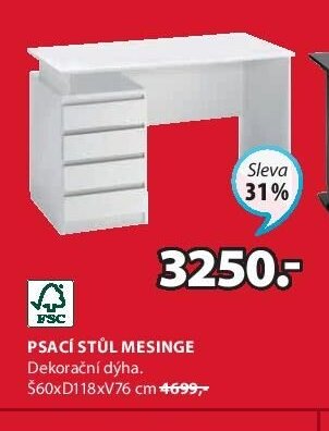 PSACÍ STŮL MESINGE