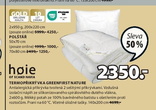 TERMOPŘIKRÝVKA GREENFIRST NATURE